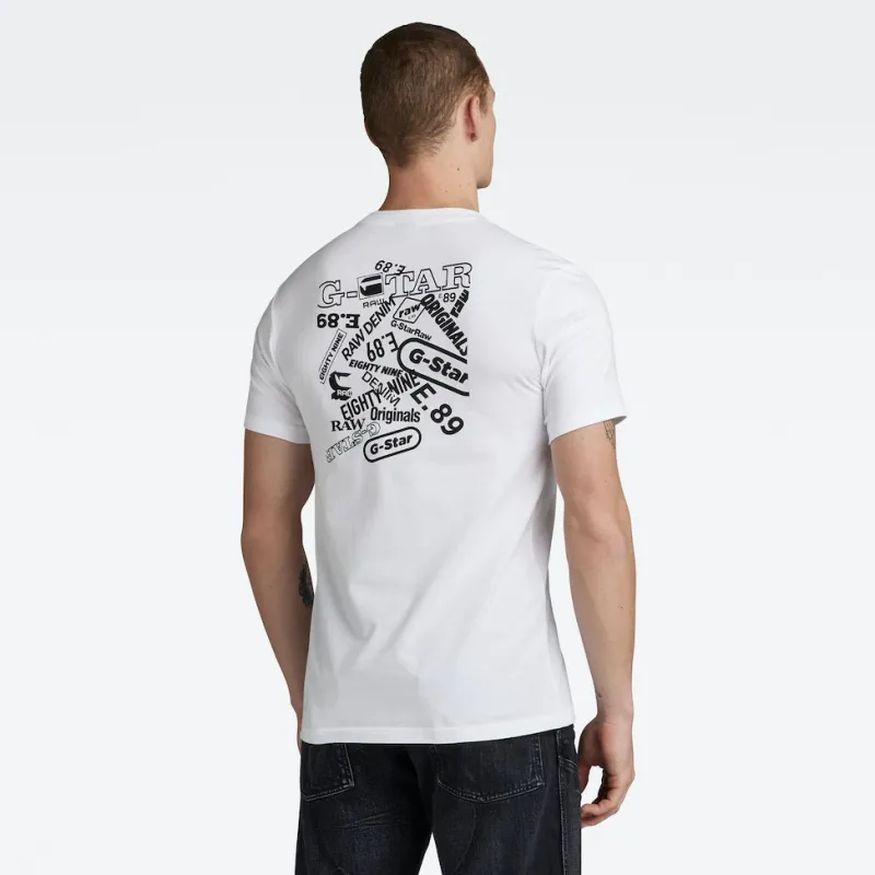G-star Raw Shirts*T-Shirt mit Backprint white