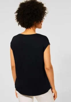 Street One Shirts*T-Shirt mit Blumen Print grand blue