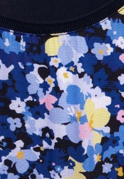 Street One Shirts*T-Shirt mit Blumen Print grand blue