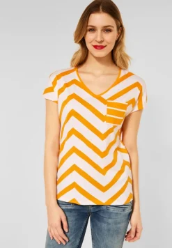 Street One Shirts*T-Shirt mit Brusttasche sunset yellow