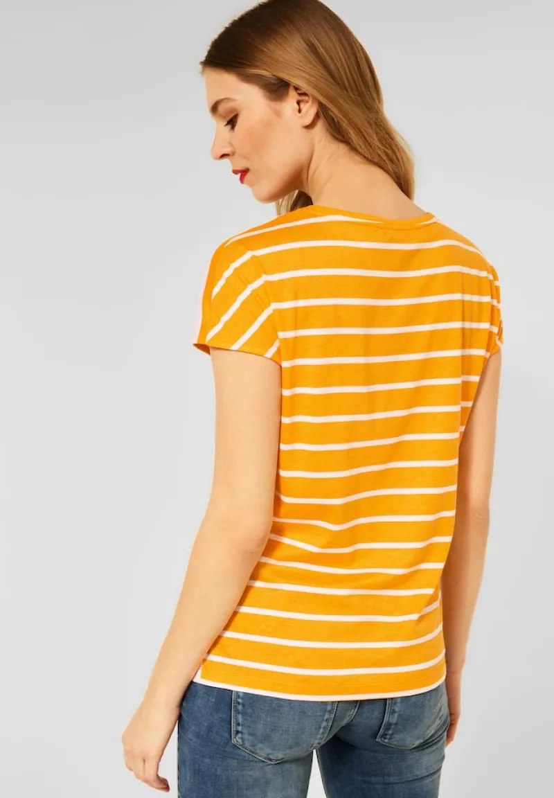 Street One Shirts*T-Shirt mit Brusttasche sunset yellow