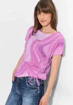 Cecil Shirts*T-Shirt mit Burn Out Look bloomy pink