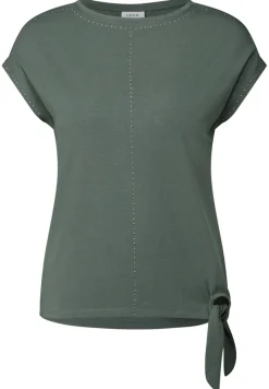 Cecil Shirts*T-Shirt mit Dekosteinen dark balmy khaki