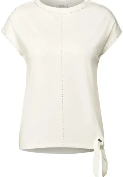 Cecil Shirts*T-Shirt mit Dekosteinen vanilla white