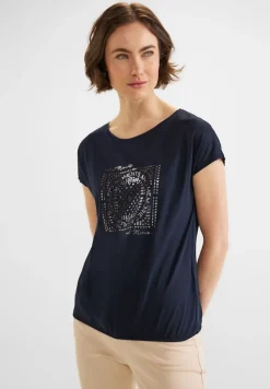 Street One Shirts*T-Shirt mit Folienprint deep blue