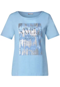Street One Shirts*T-Shirt mit Folienprint light splash blue