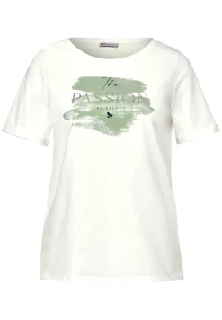 Street One Shirts*T-Shirt mit Folienprint off white