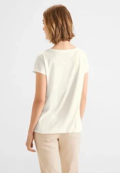 Street One Shirts*T-Shirt mit Folienprint off white