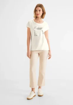 Street One Shirts*T-Shirt mit Folienprint off white