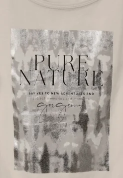 Street One Shirts*T-Shirt mit Folienprint smooth stone sand