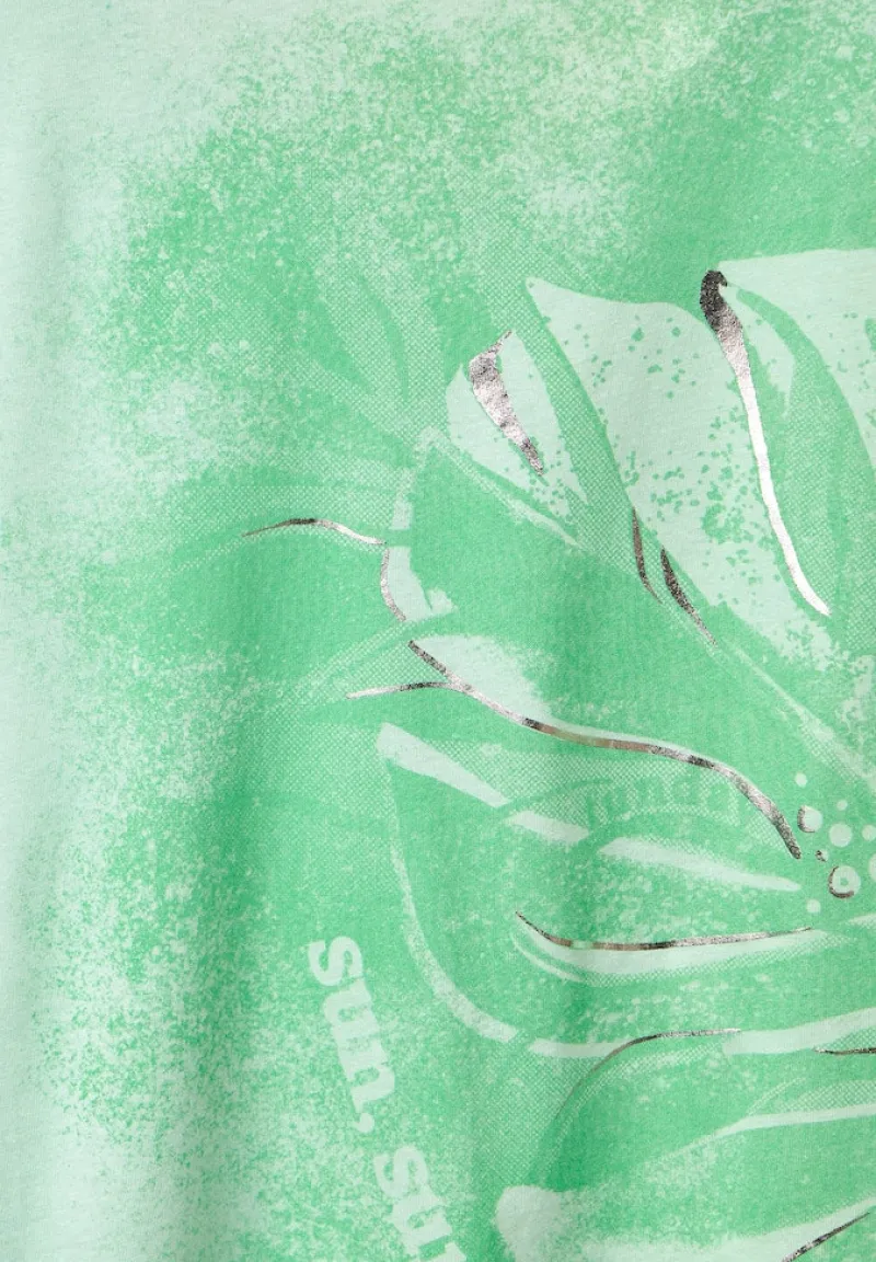 Cecil Shirts*T-Shirt mit Fotoprint fresh salvia green