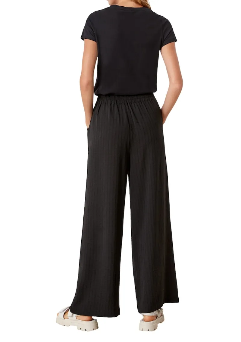 QS Shirts*T-Shirt mit Frontprint Schwarz