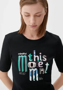 s.Oliver Shirts*T-Shirt mit Frontprint Schwarz