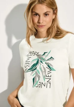 Cecil Shirts*T-Shirt mit Frontprint vanilla white