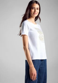 Street One Shirts*T-Shirt mit Frontprint white