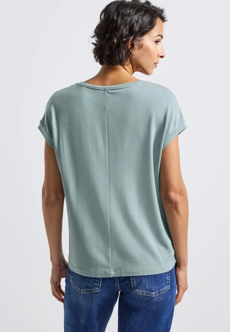 Street One Shirts*T-Shirt mit Glitzerdetails arona blue