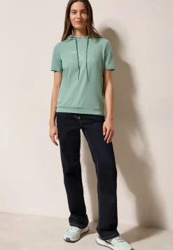 Cecil Shirts*T-Shirt mit Kapuze matcha green