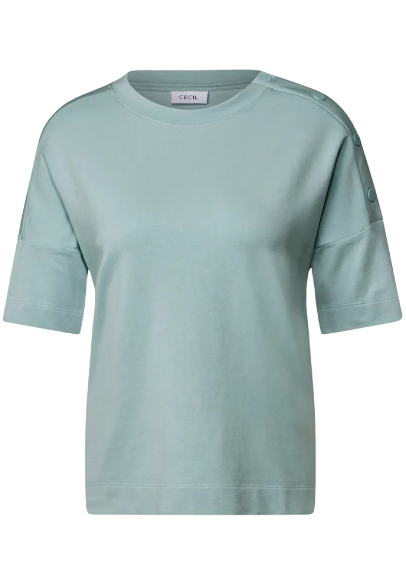 Cecil Shirts*T-Shirt mit Knopfdetail cool salvia green