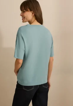 Cecil Shirts*T-Shirt mit Knopfdetail cool salvia green