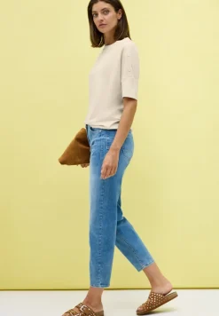 Cecil Shirts*T-Shirt mit Knopfdetail light beige