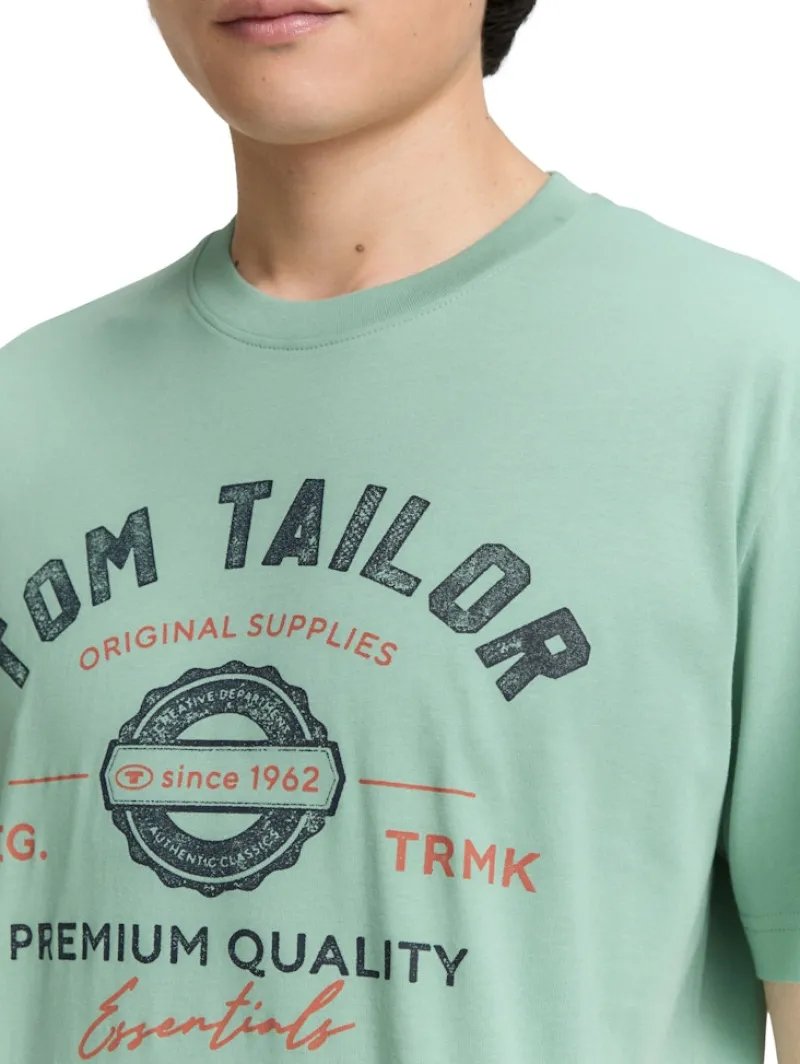 Tom Tailor Shirts|Big Boys*T-Shirt mit Logo-Print dust green