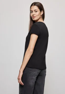 Street One Shirts*T-Shirt mit Pailetten Black