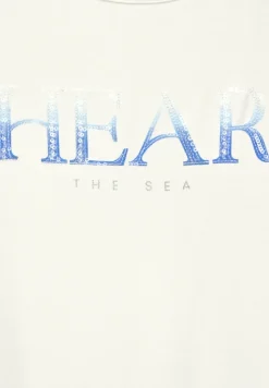 Street One Shirts*T-Shirt mit Pailletten Print off white