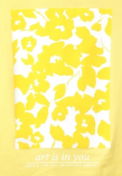 Street One Shirts*T-Shirt mit Partprint merry yellow