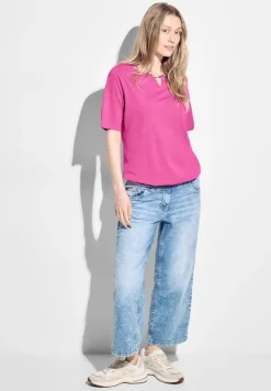 Cecil Shirts*T-Shirt mit Print Detail bloomy pink