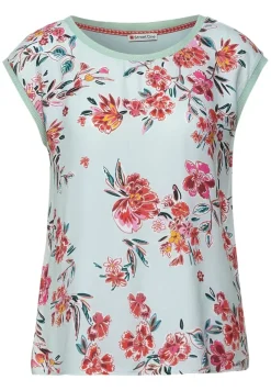 Street One Shirts*T-Shirt mit Print light shadow green