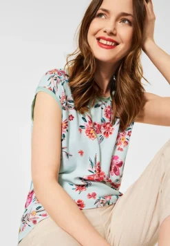 Street One Shirts*T-Shirt mit Print light shadow green