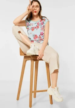 Street One Shirts*T-Shirt mit Print light shadow green