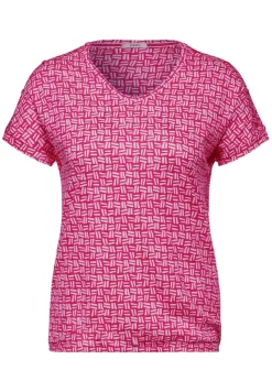 Cecil Shirts*T-Shirt mit Print pink sorbet