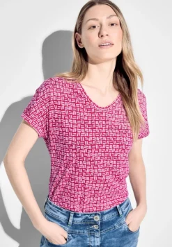 Cecil Shirts*T-Shirt mit Print pink sorbet