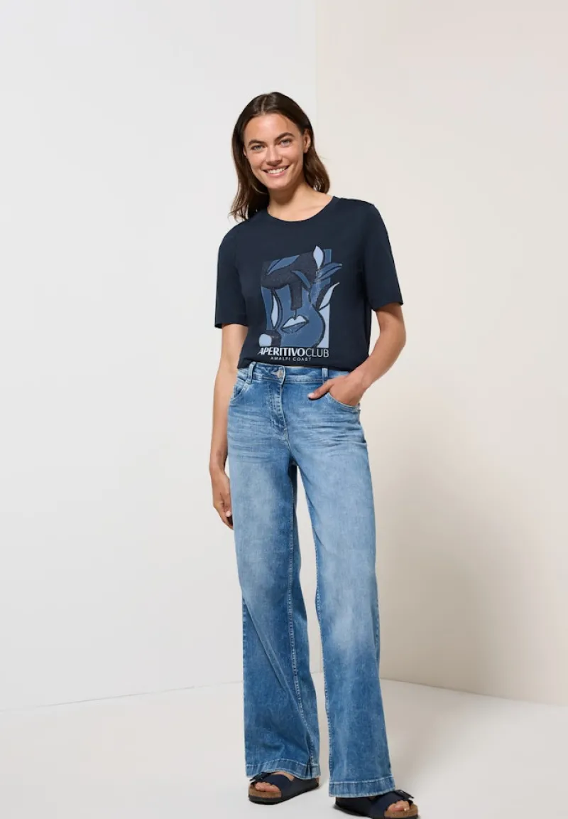 Cecil Shirts*T-Shirt mit Print urban navy blue