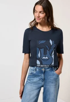 Cecil Shirts*T-Shirt mit Print urban navy blue