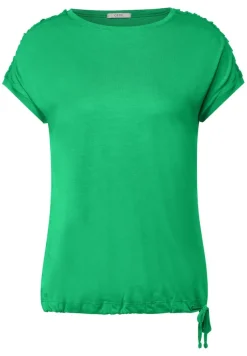 Cecil Shirts*T-Shirt mit Raffdetails fresh green