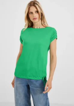 Cecil Shirts*T-Shirt mit Raffdetails fresh green