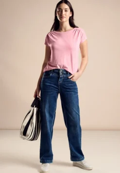 Street One Shirts*T-Shirt mit Raffung fun peach