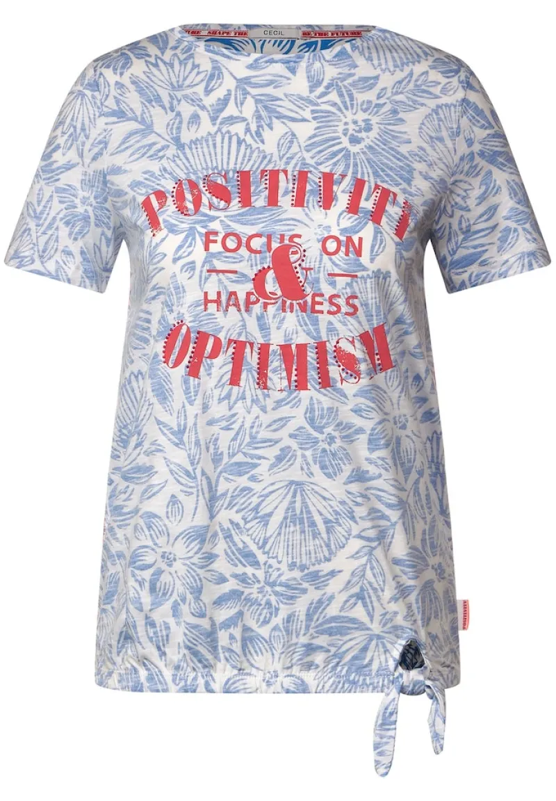 Cecil Shirts*T-Shirt mit Schleifendetail marina blue