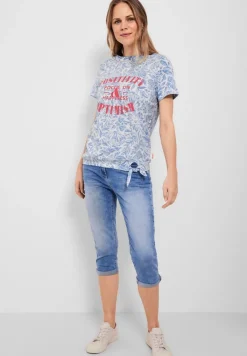 Cecil Shirts*T-Shirt mit Schleifendetail marina blue