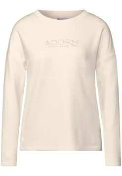 Street One Pullover & Sweatshirts*T-Shirt mit Schriftzug lucid white