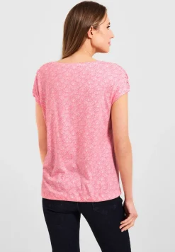 Cecil Shirts*T-Shirt mit Smock Schultern soft pink