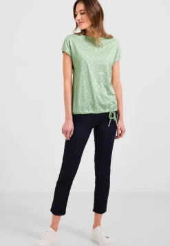 Cecil Shirts*T-Shirt mit Smock Schultern fresh salvia green