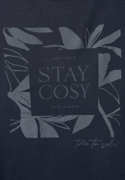 Street One Shirts*T-Shirt mit Steinchendetails deep blue