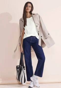 Street One Shirts*T-Shirt mit Stickerei off white