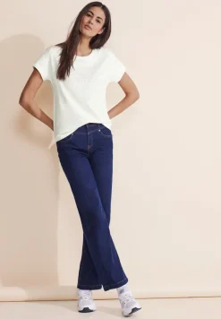 Street One Shirts*T-Shirt mit Stickerei off white