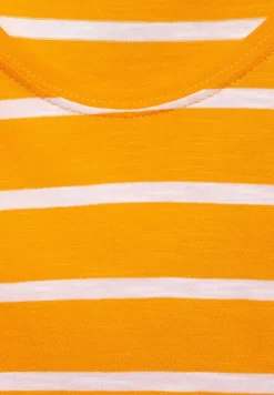 Street One Shirts*T-Shirt mit Streifen Print sunset yellow