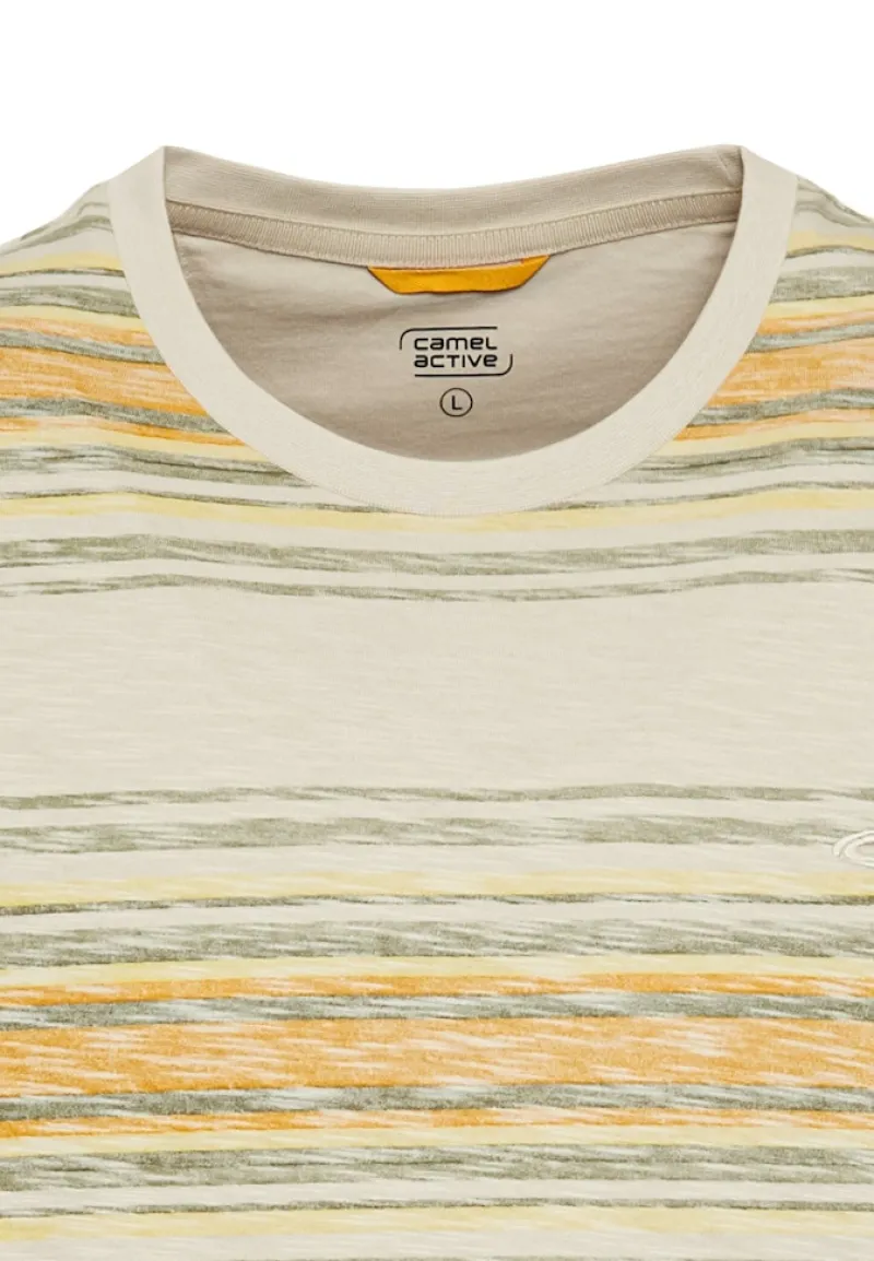 Camel Active Shirts|Big Boys*T-Shirt mit Streifenmuster aus Baumwolle sunflower