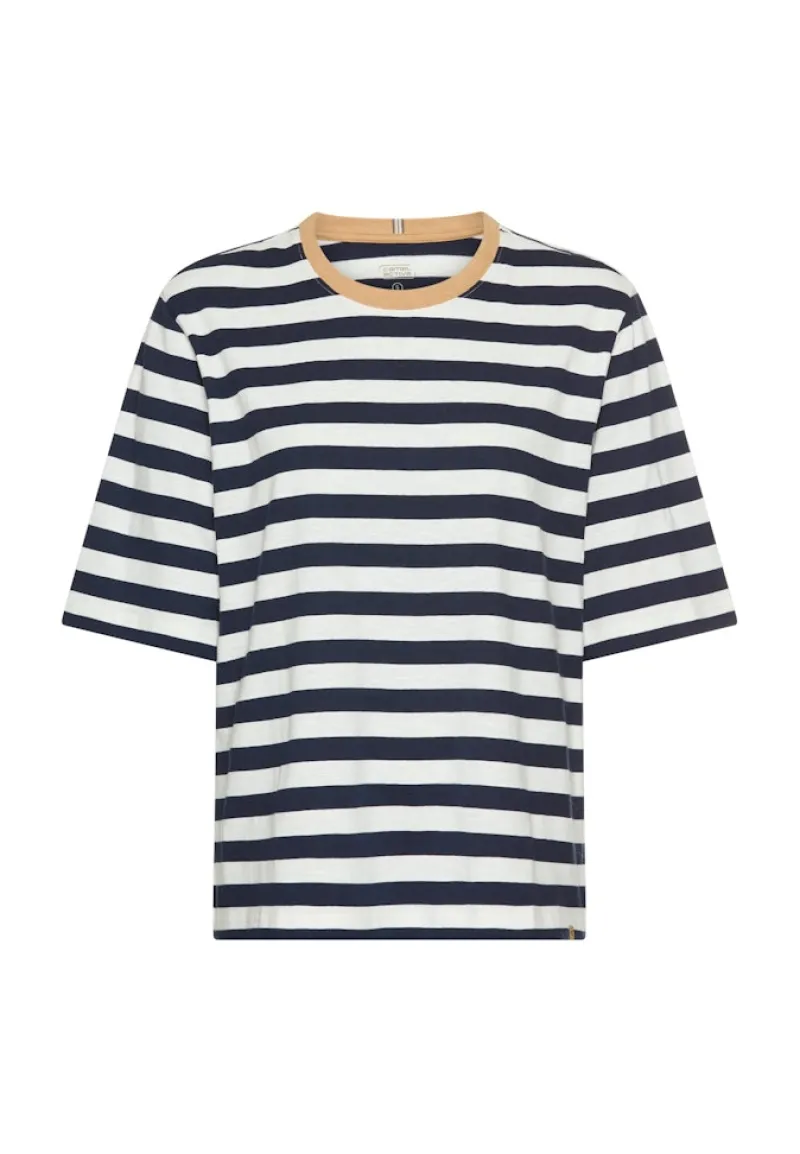 Camel Active Shirts*T-Shirt mit Streifenmuster ink blue